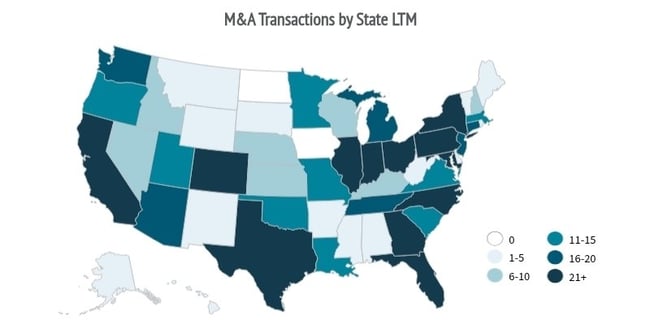 Q3-2026-MA Transactions by State Building Products Construction Industry