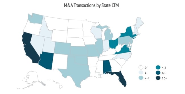 Q1 2025-MA-Transactions-by-State-Aerospace-Defense-Industry
