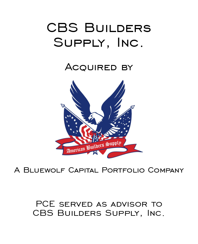 CBS Builders Supply Pitchbook tombstone 2023-01