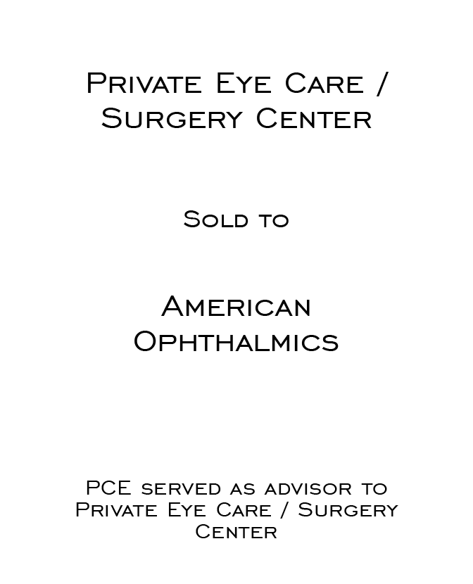 Private Eye Care Pitchbook tombstone 2023-01