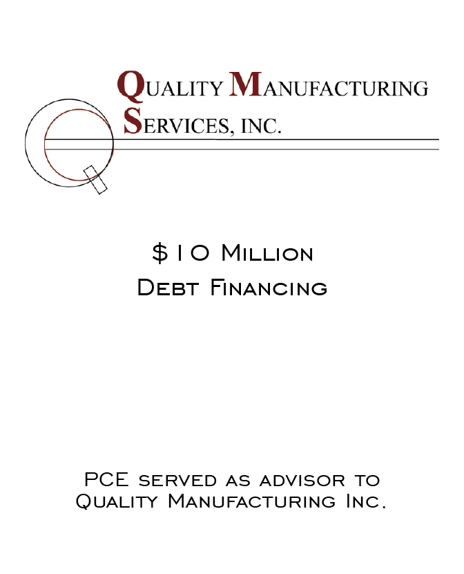 Quality Manufacturing Debt Financing Pitchbook tombstone 2023-01