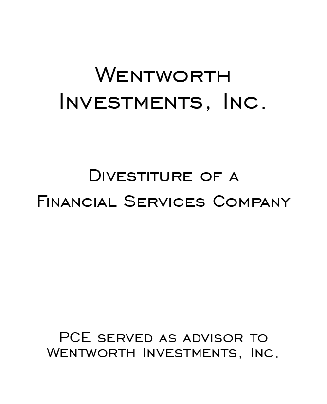 Wentworth Investments Pitchbook tombstone 2023-01