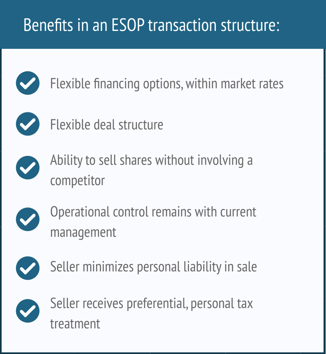 Benefits in an ESOP transaction structure