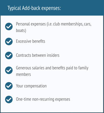 Typical Add-back expenses